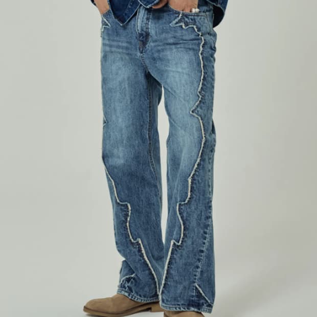 32 새제품) 랭글러 디스트로이드 플레어 데님 청바지 웨스턴 부츠컷 42