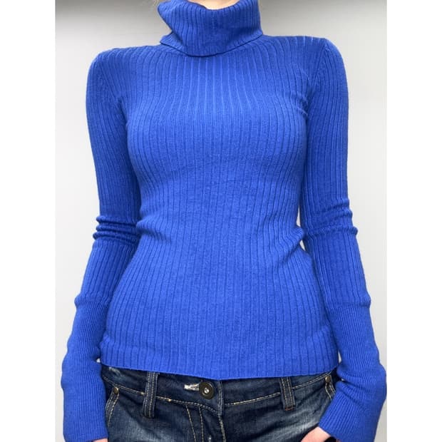 빈티지 블루 롱슬리브 이너