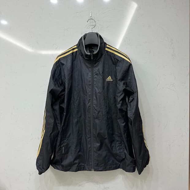 아디다스 Y2K 골드 삼선 바람막이