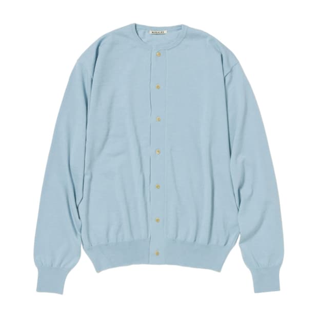 오라리 캐시미어 하드 트위스트 니트 가디건 라이트 블루(5)