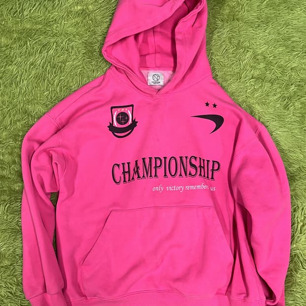 핫핑크 기모 후드티 