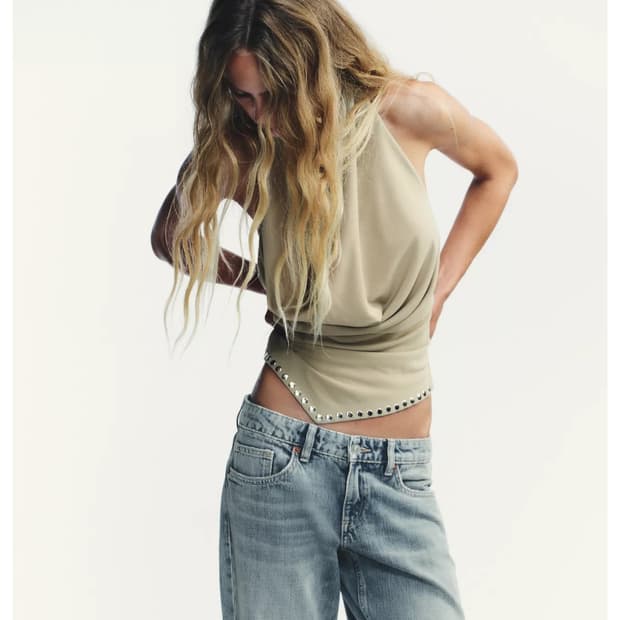 자라 로우라이즈 진 청바지