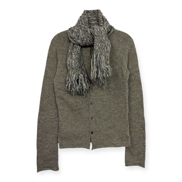 요지야마모토 패턴 니트 가디건