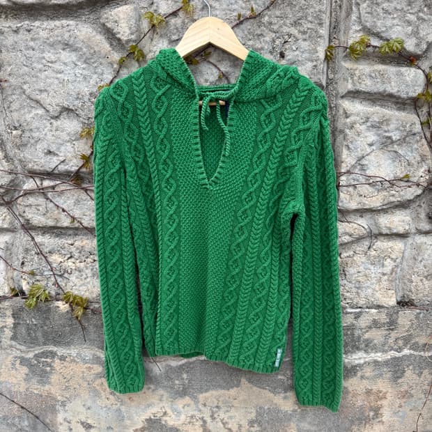 폴로 진스 랄프로렌 빈티지 우먼 케이블 후드 니트 m