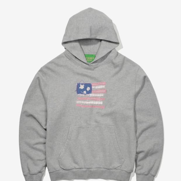 마이네임이즈피터 USA FLAG APPLIQUE HOODIE