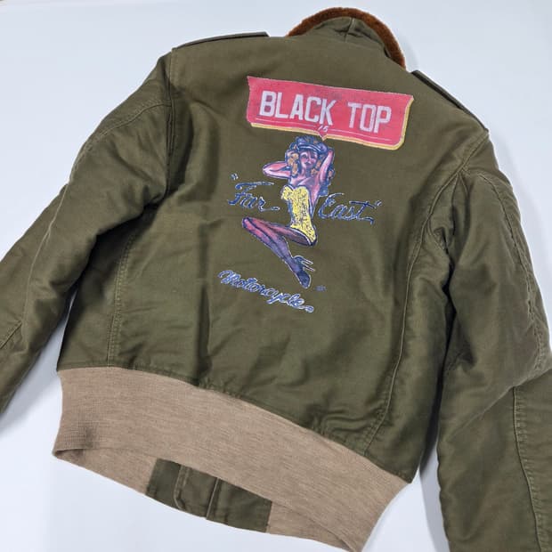 토이즈맥코이 X 블랙 탑 모터싸이클 b-10 플라이트 자켓 (L)