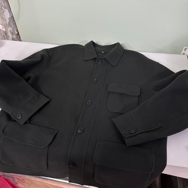 XL 유니클로 질샌더 +J 진그레이 울 셔츠 자켓