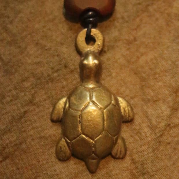 황동거북 가죽매듭 열쇠고리