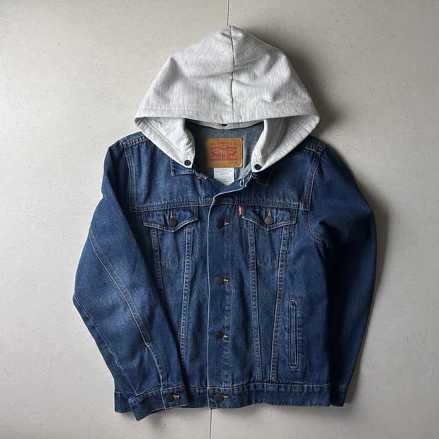 리바이스 후드 청자켓