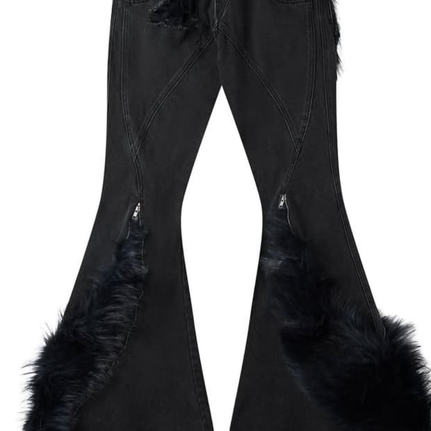 Cozyworldwide fur flare pants