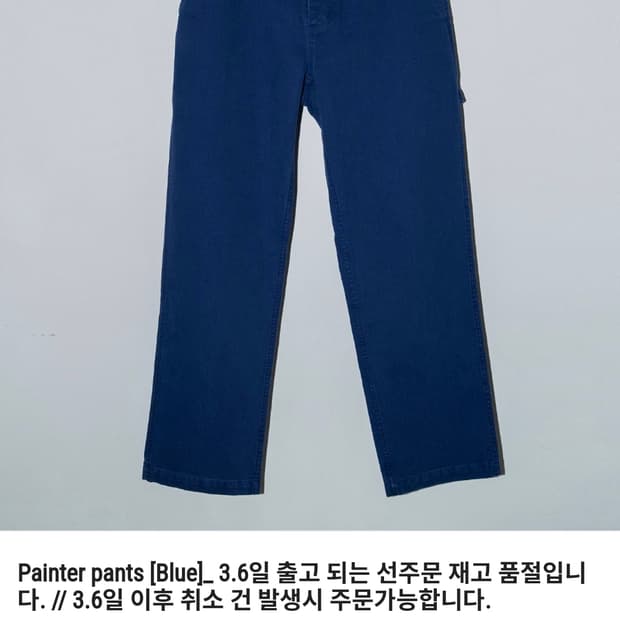 ryoo 페인터 팬츠 라지 사이즈 팔아요.