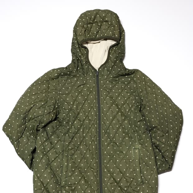 [JPN Dot quilted hood jacket