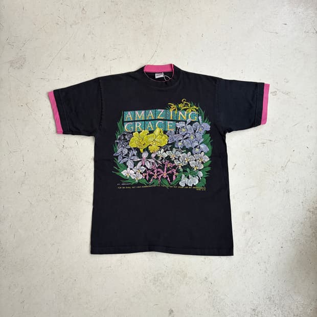 90s USA Amazing Grace 빈티지 반팔티 L