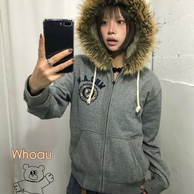 🐿️ 후아유 울프조 후드집업 코디 🐿️