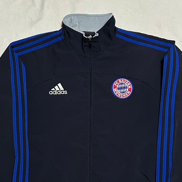 95 아디다스 바이에른 뮌헨 블루 삼선 네이비 바람막이