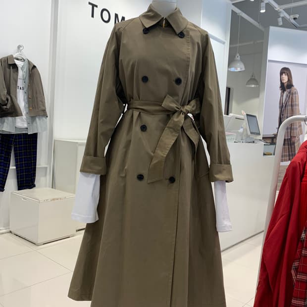 톰보이 트렌치코트 카키