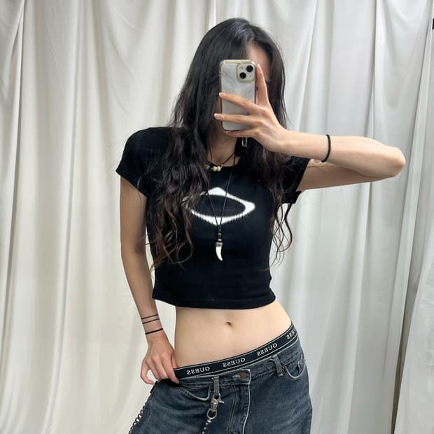 Mischief Rhombus crop T-shirts 