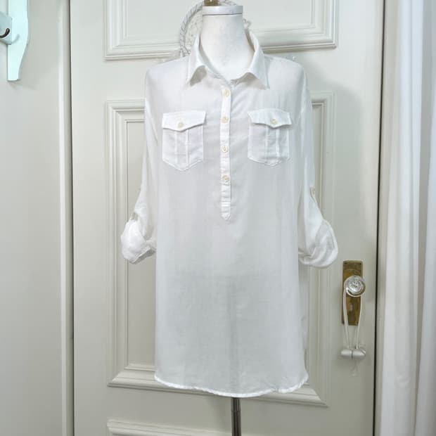 white pocket point summer shirt opc