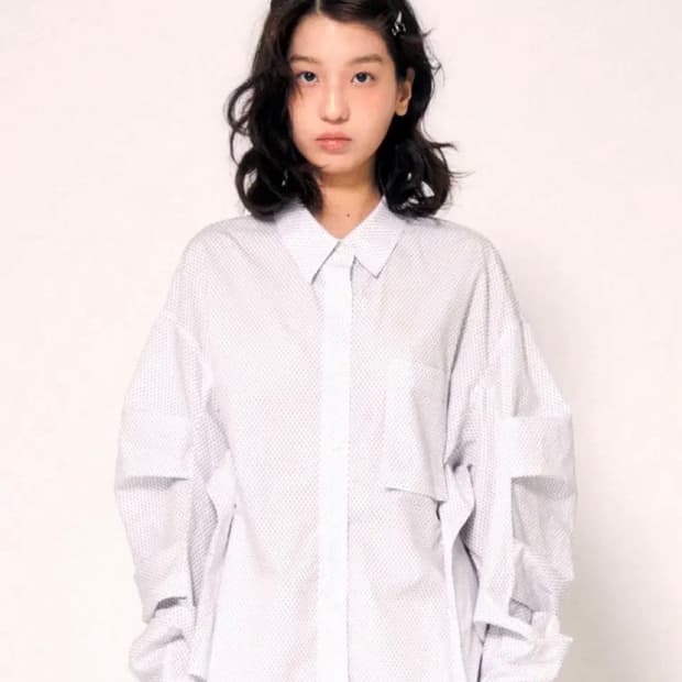 로레일즈 도트 오버 셔츠