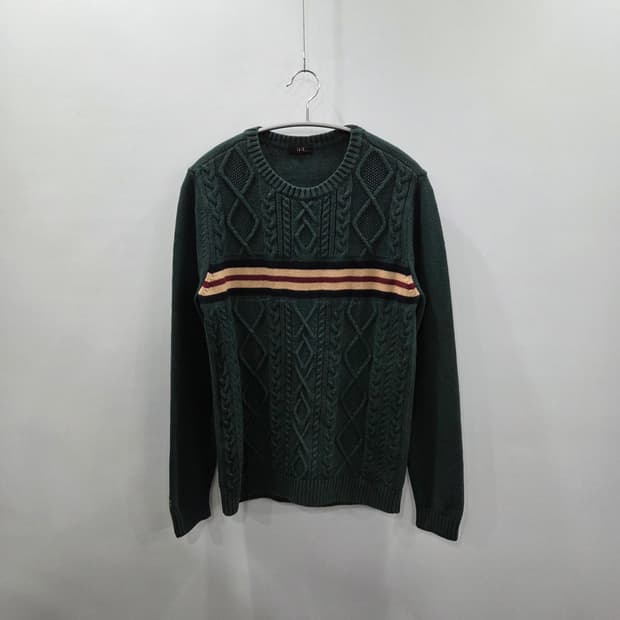 닥스 키즈 아란케이블 니트 딥그린 165/15