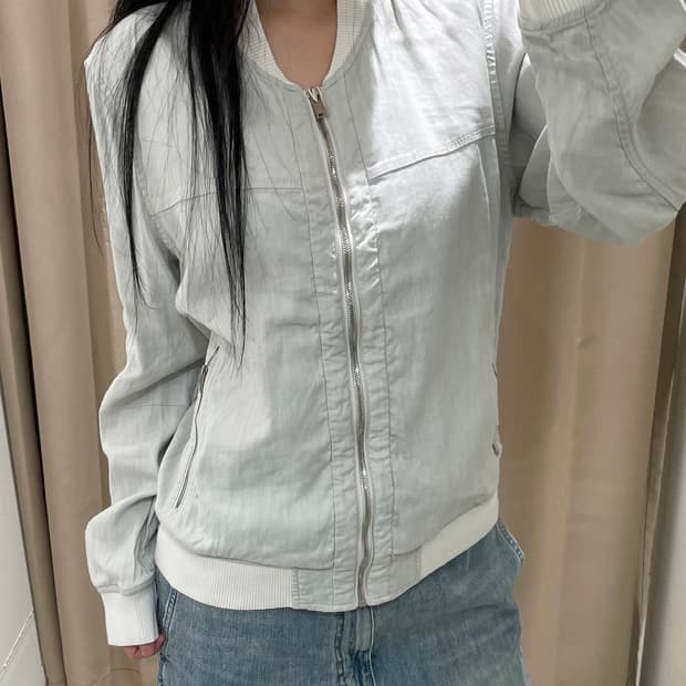 솔리드옴므 린넨 원웨이 블루종 자켓 PR1471