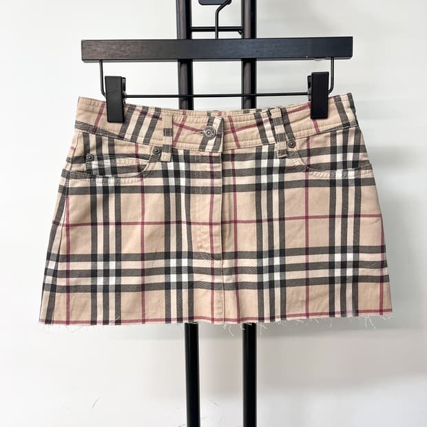 버버리 OG 노바 체크 숏 스커트