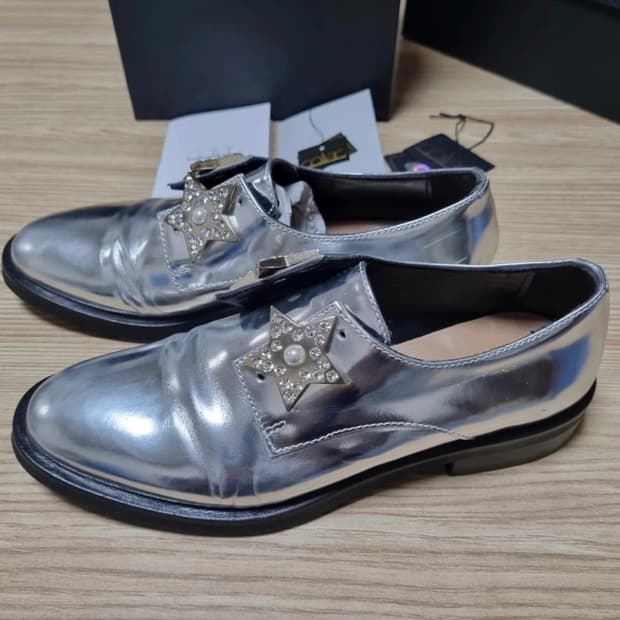 콜리악 coliac 실버 별 구두 36