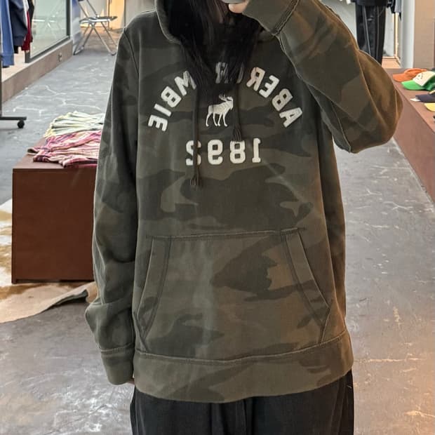 아베크롬비 앤 피치 밀리터리 레터링 후드티 H3244