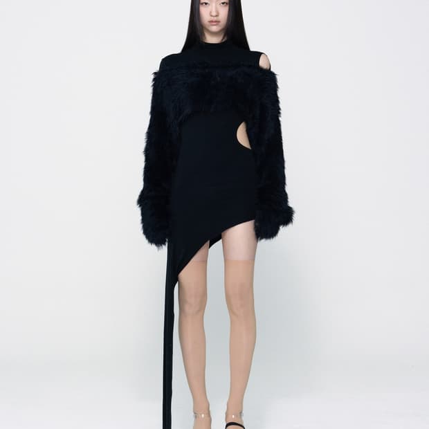 [새상품] bonnae 본네 퍼 니트 볼레로