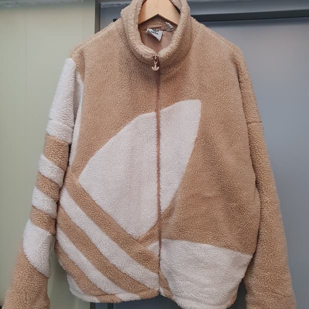 아디다스 빅트레포일 쉐르파 뽀글이 플리스 자켓 xl