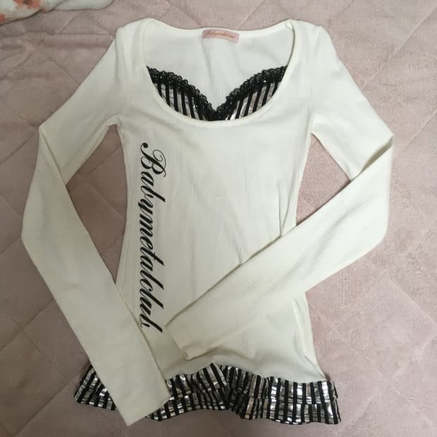 베이비메탈클럽 디스코 탑 화이트