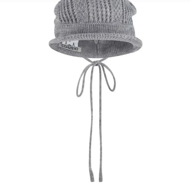 코이세이오 CROCHET BEANIE MELANGE GREY
