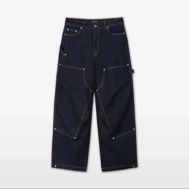 9999아카이브 - DOUBLE KNEE DENIM PANTS