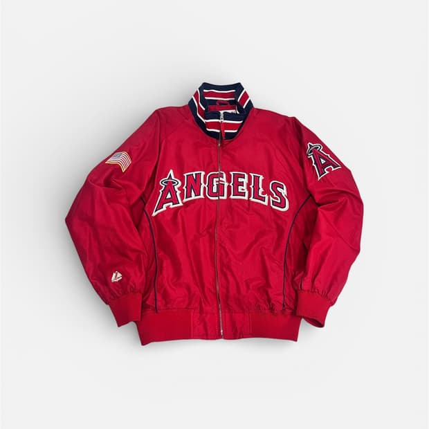 마제스틱 LA 에인절스 바람막이 웜업 야구 점퍼 XL