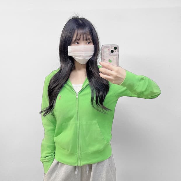 폴로 랄프로렌 포니 로고 후드집업 그린