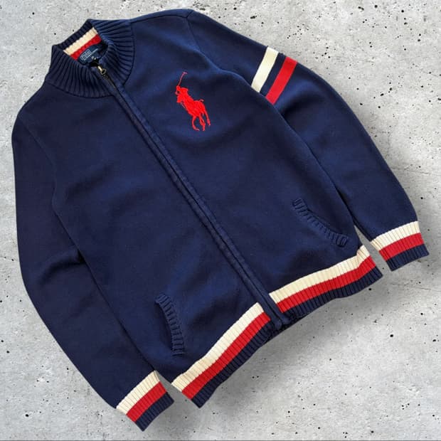 [M] 폴로 랄프로렌 니트 집업 가디건 네이비 C805