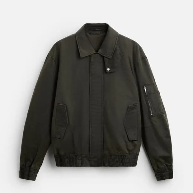 자라 왁스 가공 워시드 재킷 8281/350 KHAKI[XL]