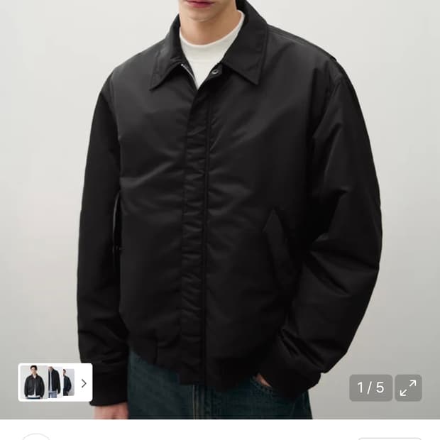 (L) 드로우핏 크롭 패디드 플라이트 블루종 자켓 [BLACK] 판매