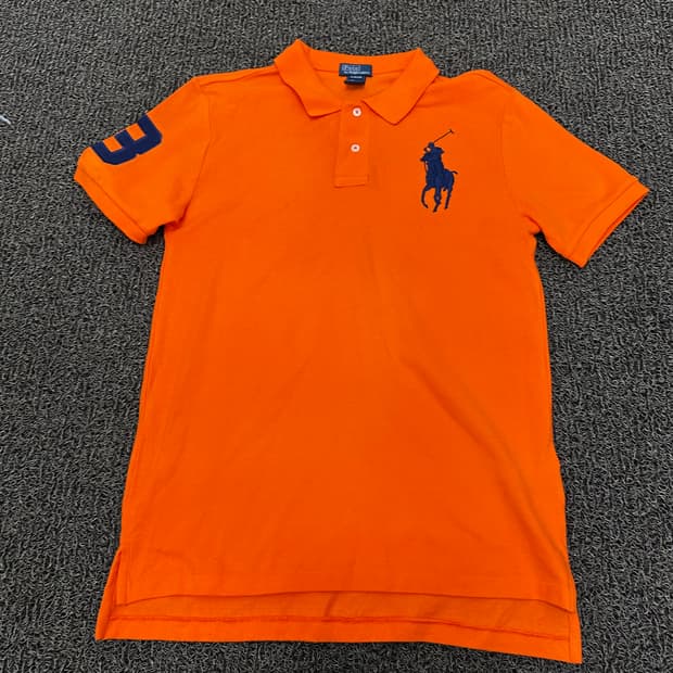 POLO 폴로 랄프로렌 빅포니 카라티 반팔티셔츠 오렌지 M-L