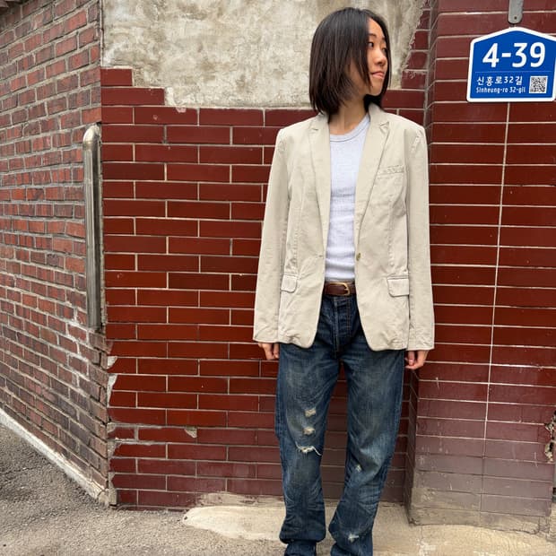  Zadig&Voltaire 미니멀 베이지 블레이저 M 