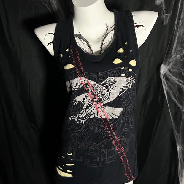punk eagle grunge sleeveless