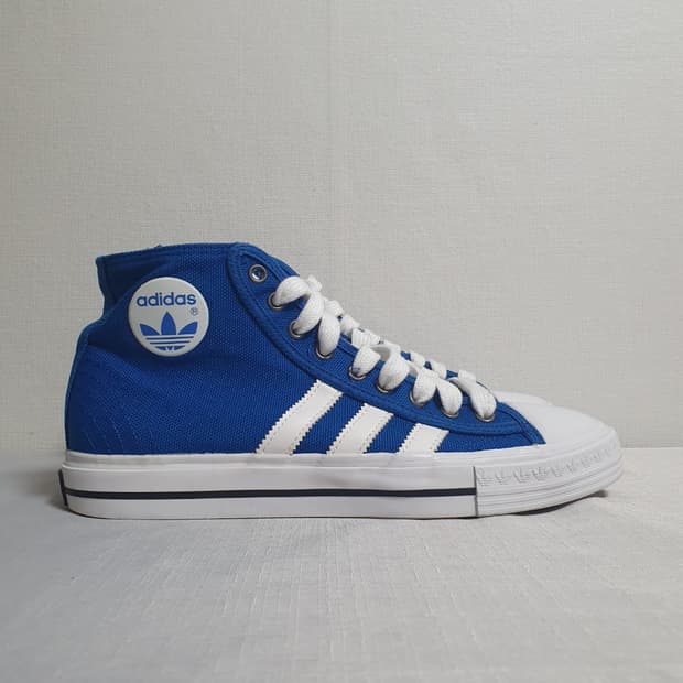 265mm 아디다스 x 니고 슈팅스타 캔버스 하이탑 다크 블루 스니커즈