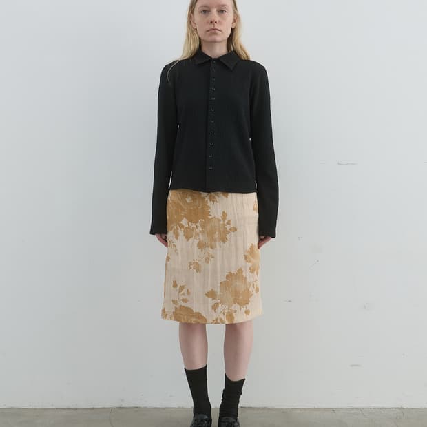 낫띵에브리띵 SILKY FLORAL MIDI SKIRT