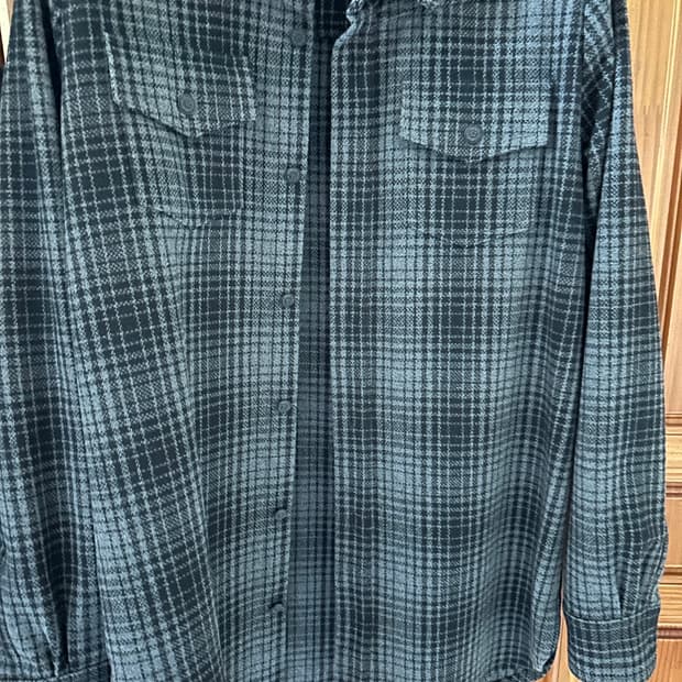 [S] 오프화이트 플란넬 셔츠 그레이