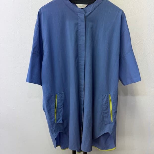 정품) TIME 타임 한섬 여성 블루셔츠 자켓 82