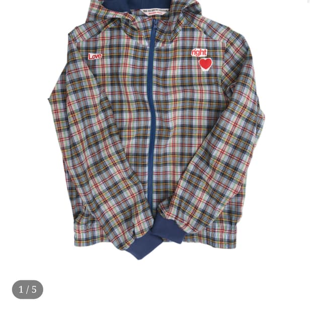 더뮤지엄비지터 LOVE CHECK JACKET S
