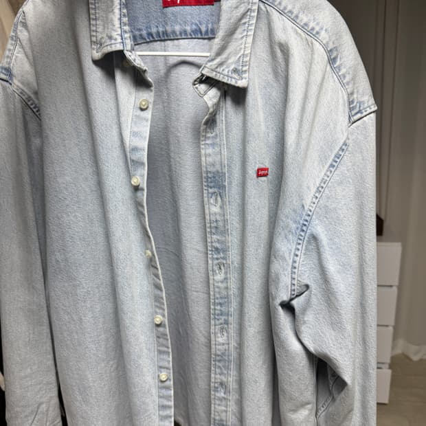 슈프림 데님셔츠 L 연청