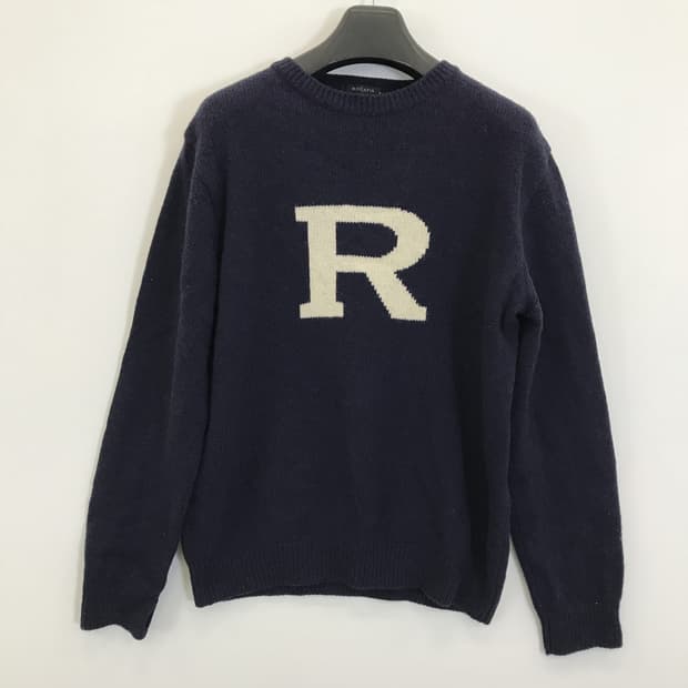 로가디스 R로고 인타르시아 울100 니트 [105]