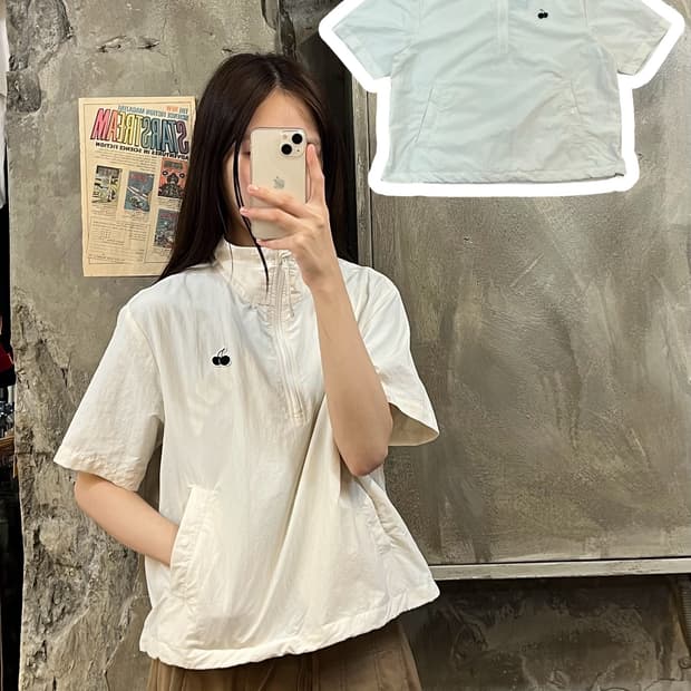 키르시 반팔 아노락 아이보리 #csz601