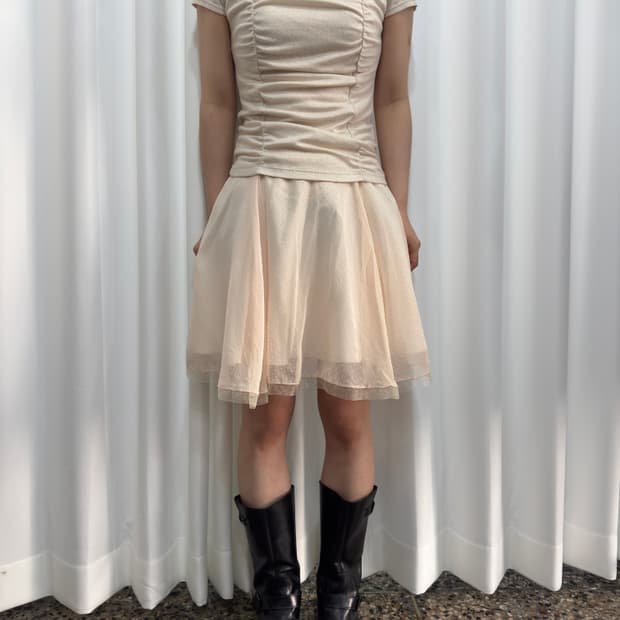 pink girls dot skirt